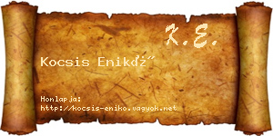 Kocsis Enikő névjegykártya
