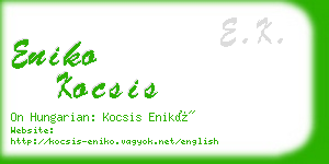 eniko kocsis business card